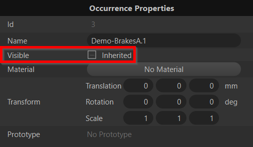 *core.getProperty(3, 'Visible') → 'Inherited'*