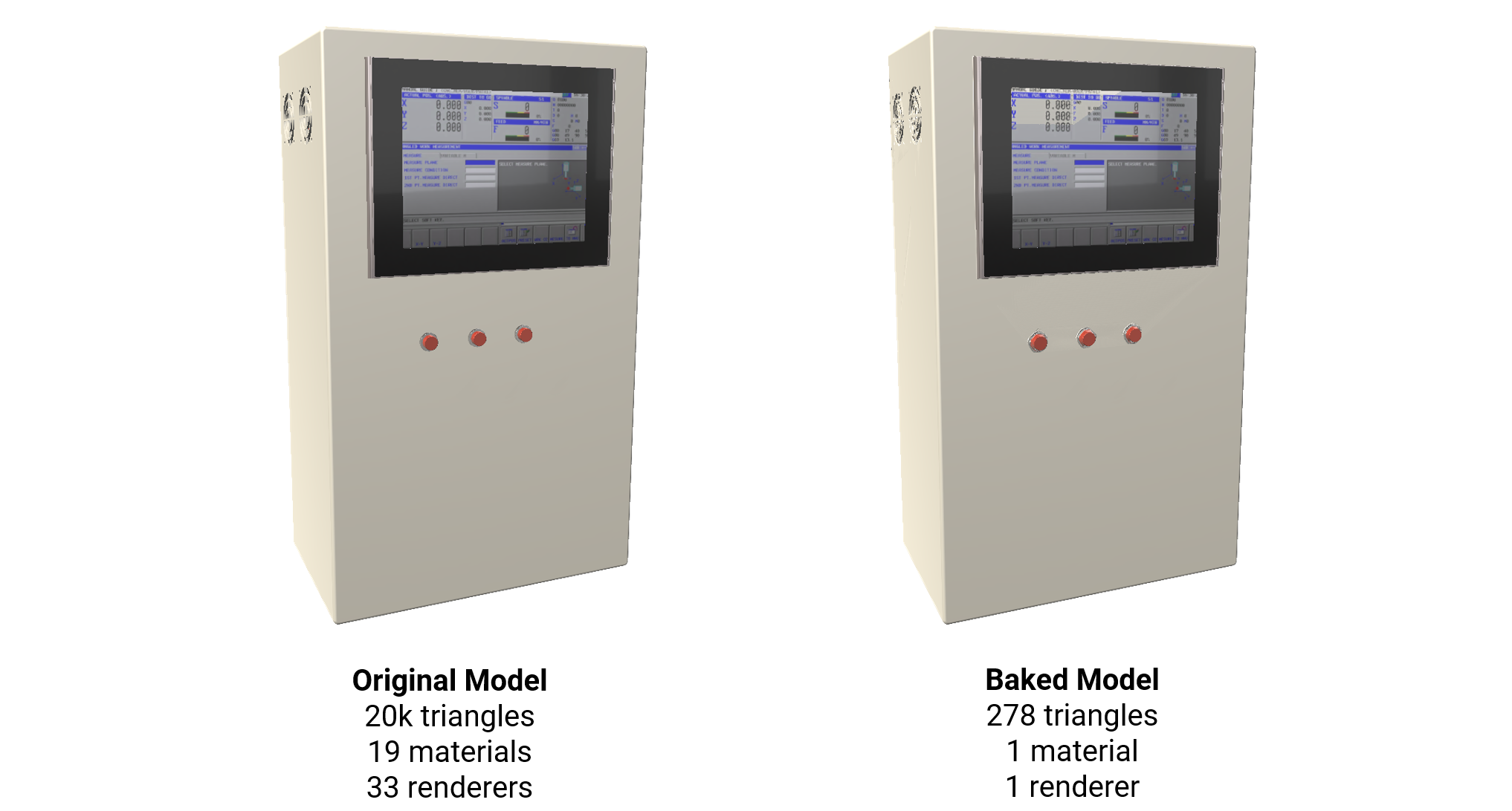 After baking, the equipment still has a good visual quality.